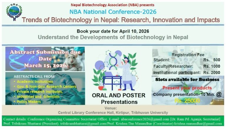 NBA National Conference-2026- Bringing Nepal’s Biotechnologists Together
